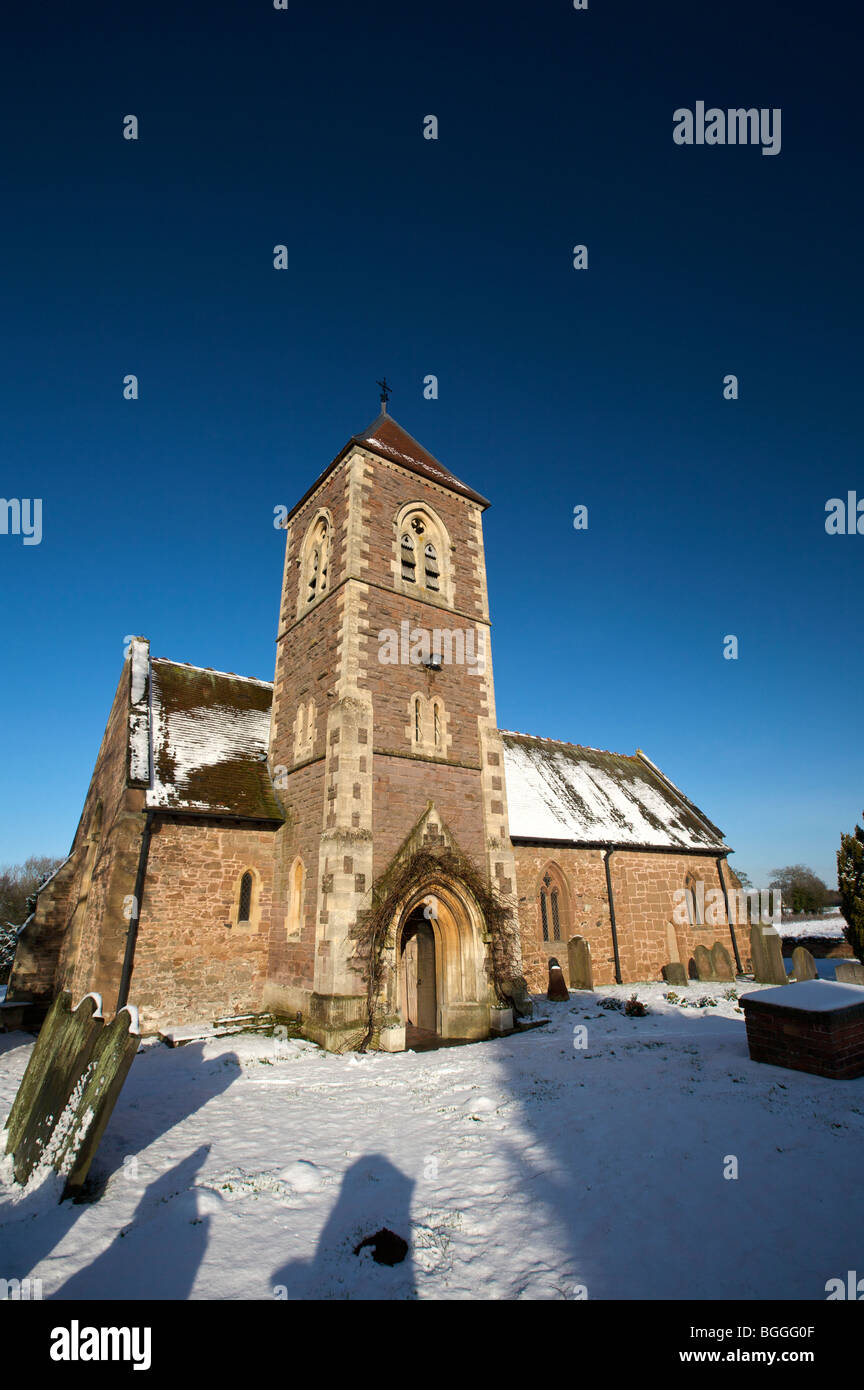 La Chiesa della Santa Croce Bobbington South Staffordshire England Regno Unito Foto Stock