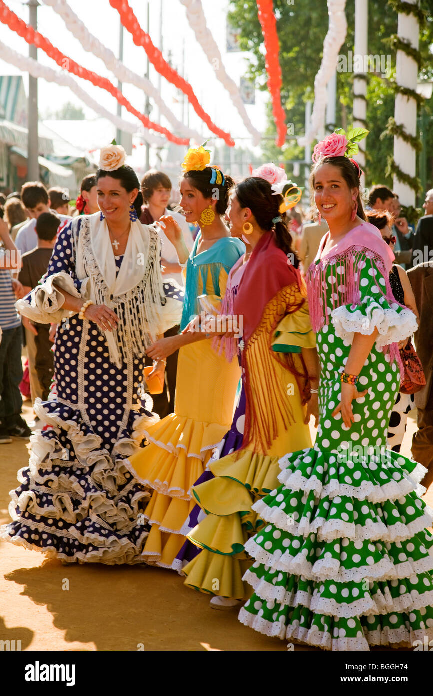 Real de la Feria de abril de Sevilla Andalucía España fiera di aprile a Siviglia Andalusia Spagna Foto Stock
