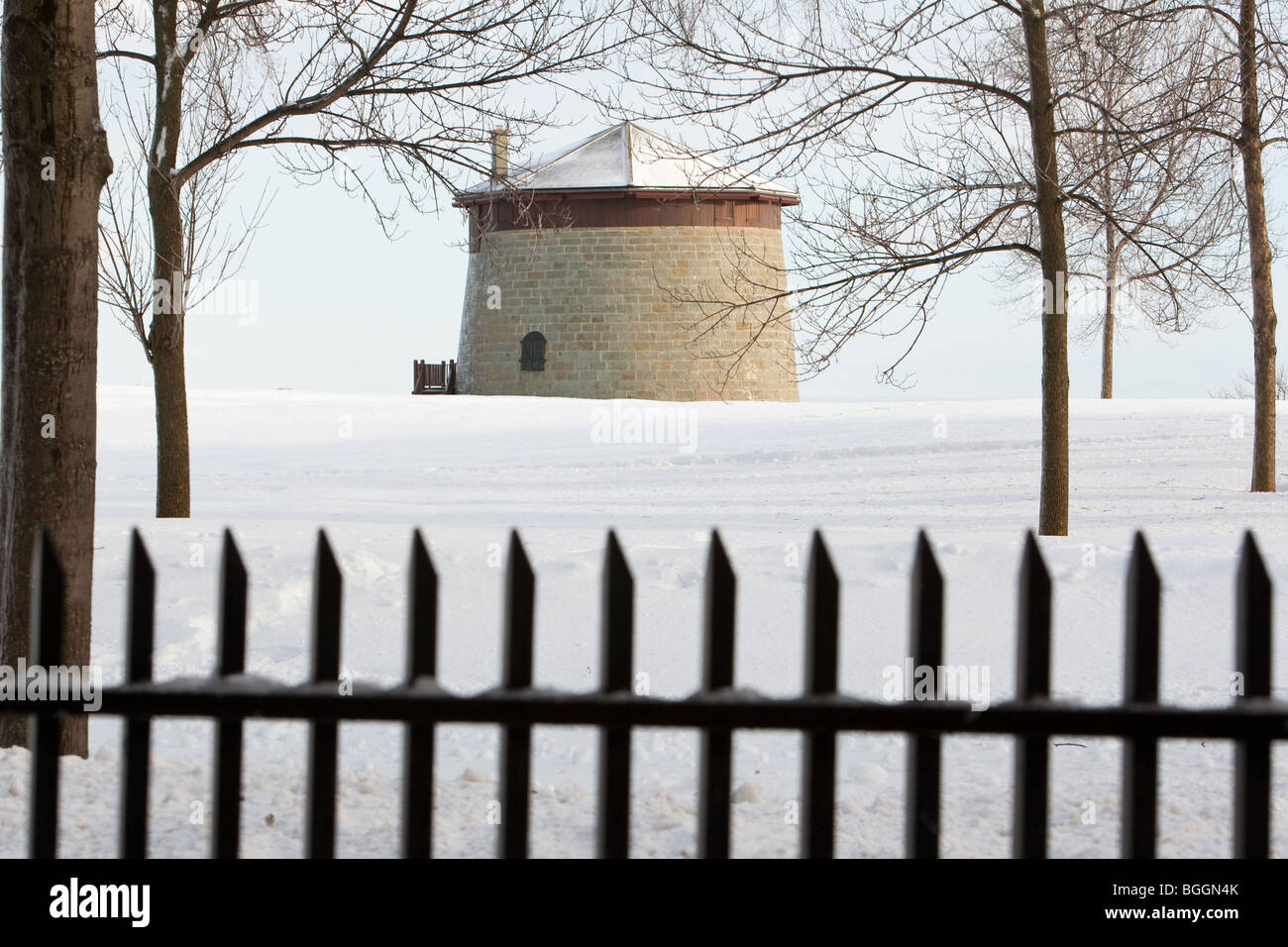 Martello Tower sulle pianure di Abramo nella città di Québec Foto Stock
