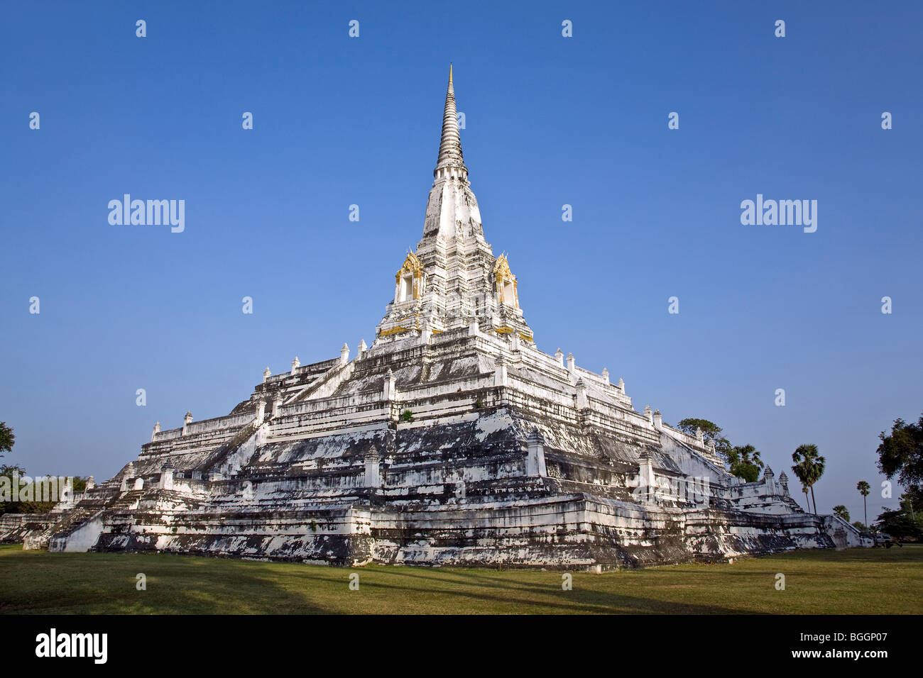 Wat Phu Khao Thang (Golden Mount). Ayutthaya. Della Thailandia Foto Stock