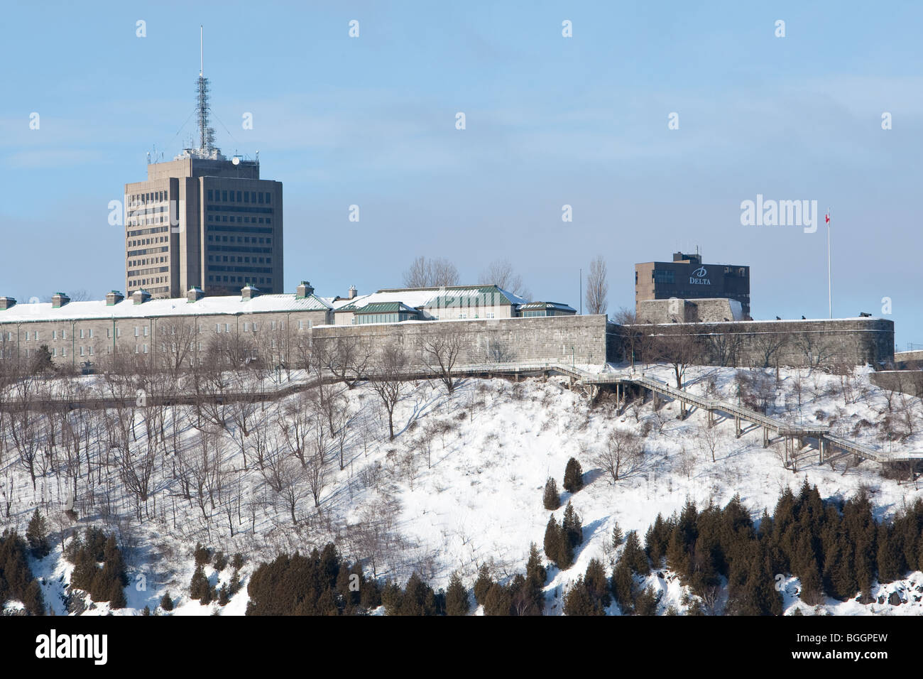 Il Citadelle de Quebec è raffigurato da Levis Foto Stock