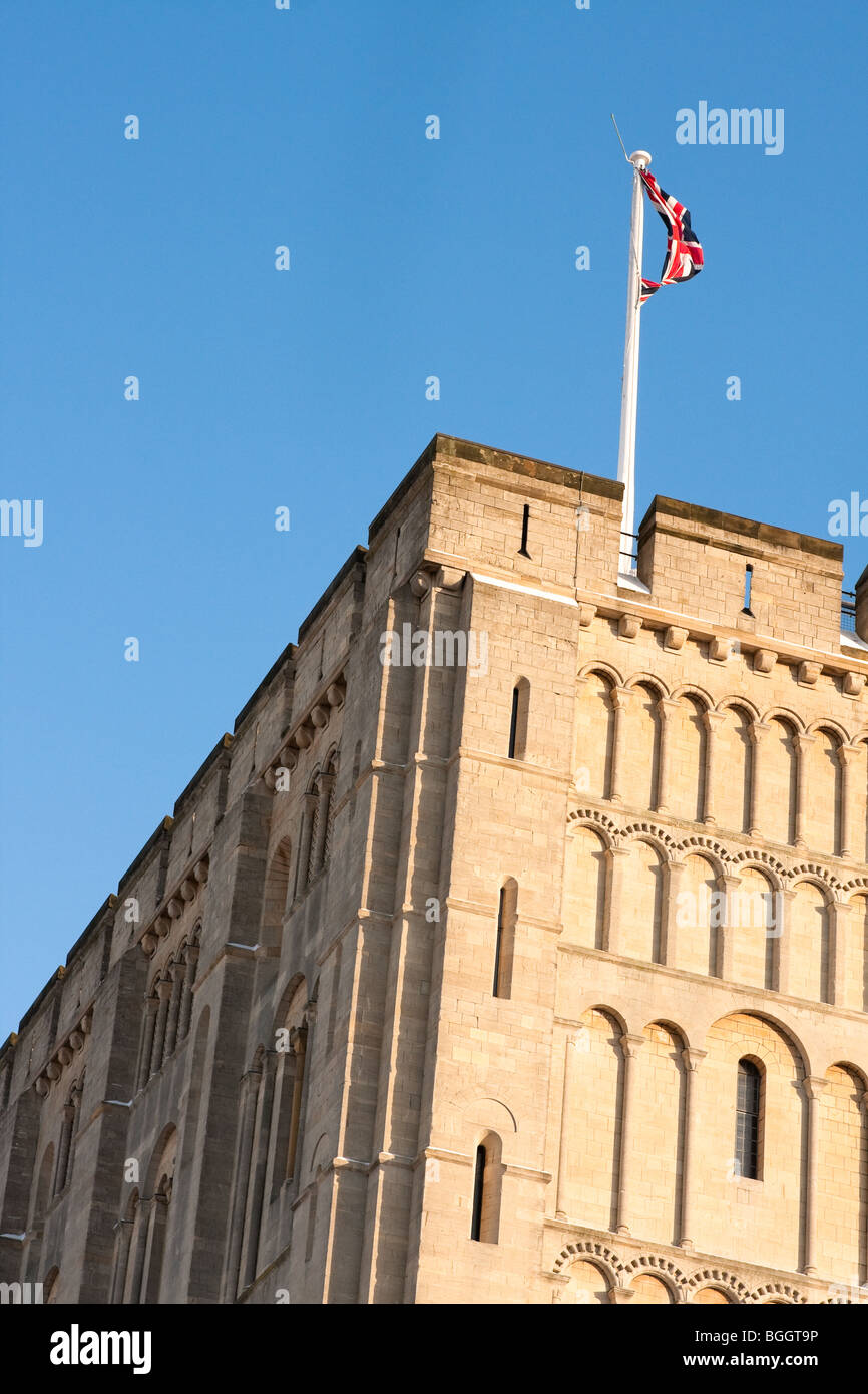 Norwich Castle - Intorno a Norwich in Norfolk nel Regno Unito nevicata dei primi di gennaio, 2010 Foto Stock