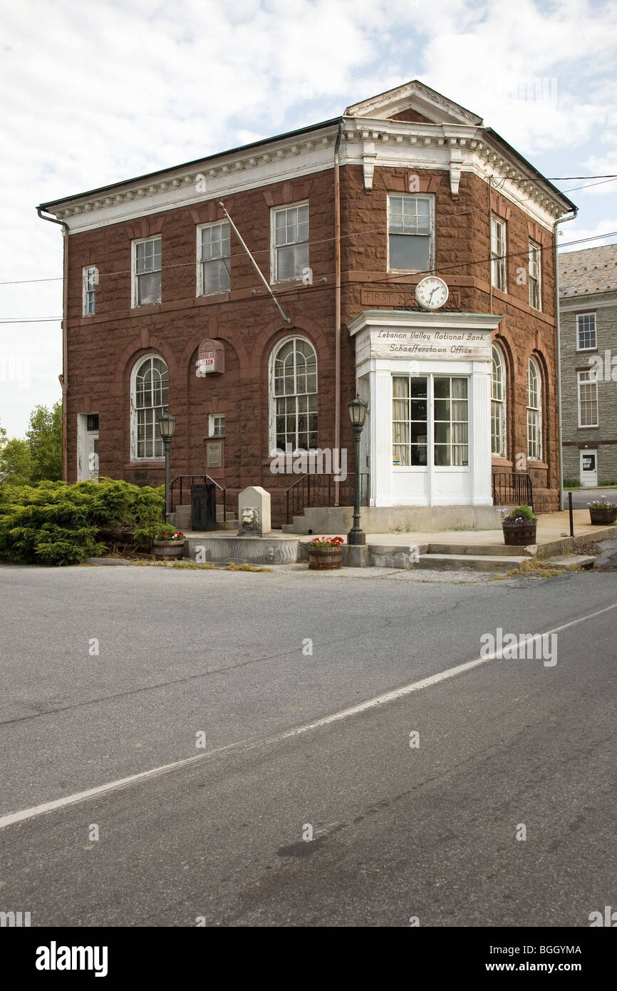 Americana di mattoni in Lancaster County, Schaefferstown, Pennsylvania Foto Stock