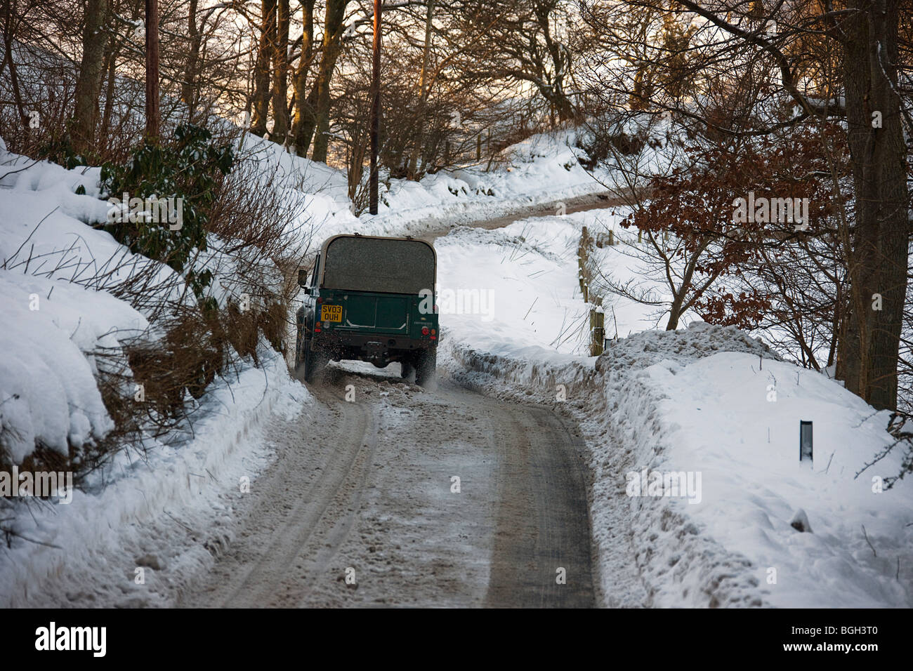 Strada per guardare l'acqua.Longformacus.Scottish Borders Foto Stock