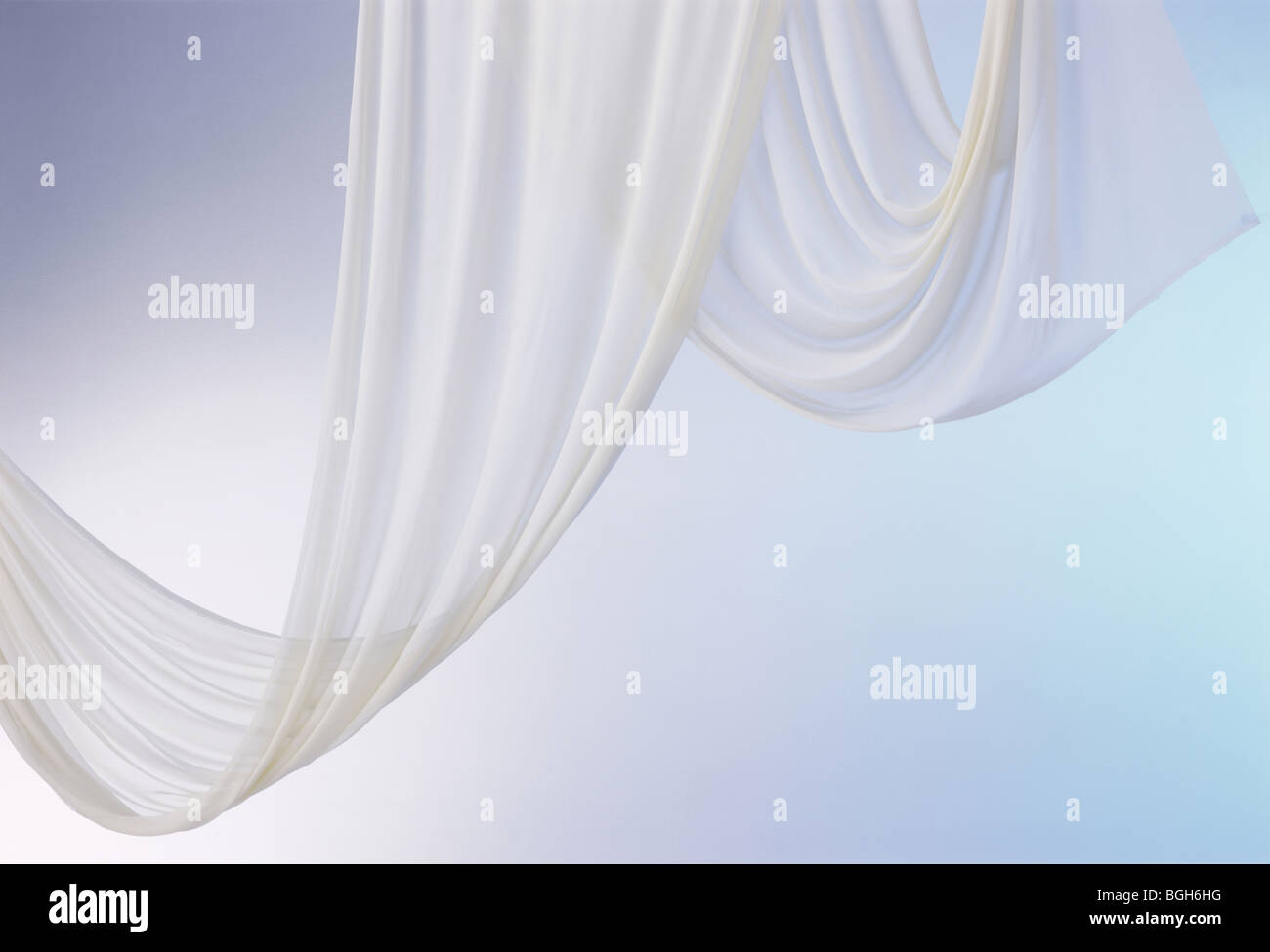 Drappeggiato materiale bianco Foto Stock