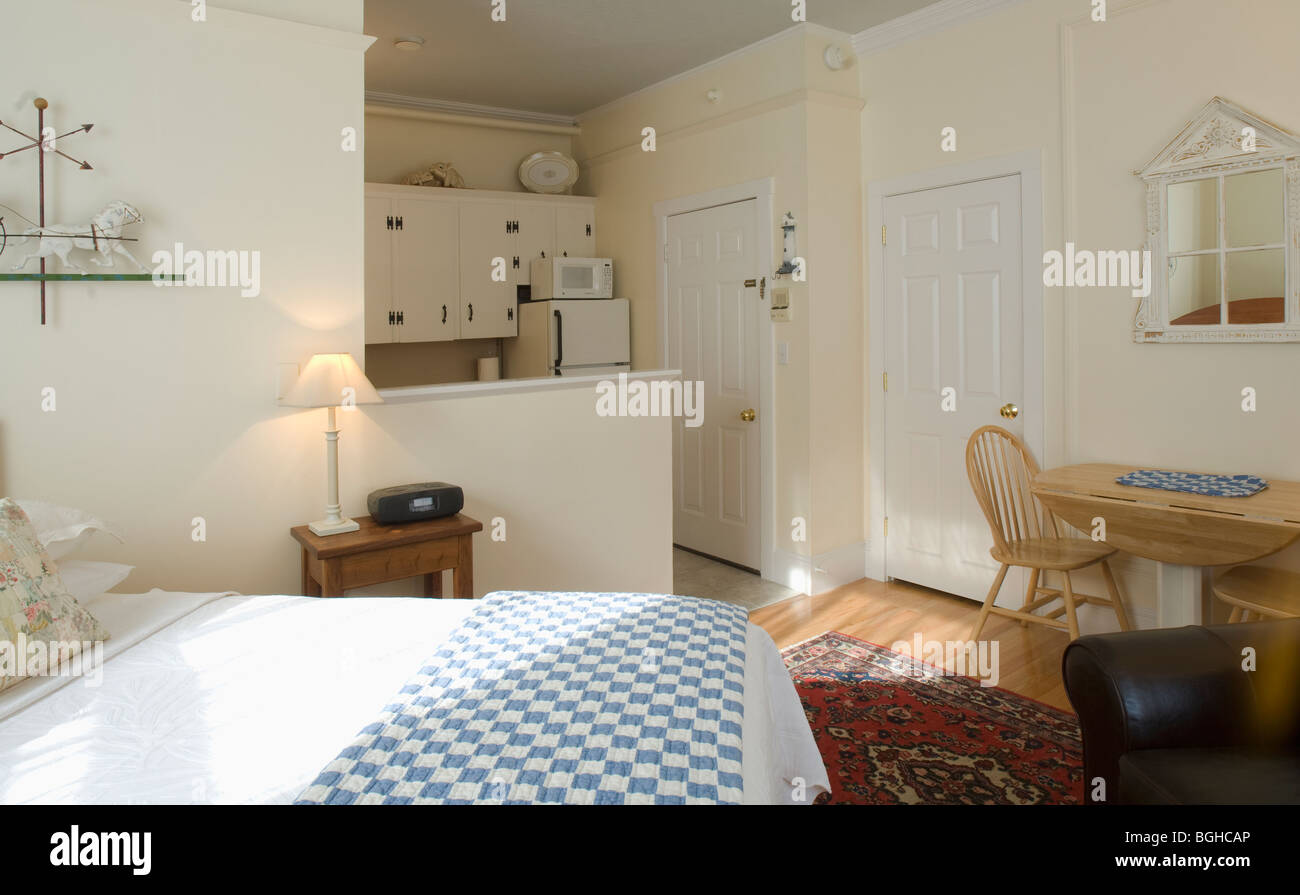 Interno piccolo appartamento studio Foto Stock