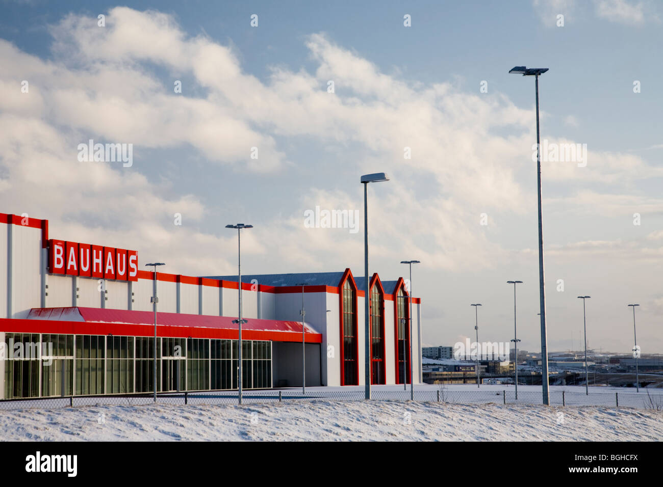 Il Bauhaus superstore hardware. Reykjavik, Islanda. Foto Stock