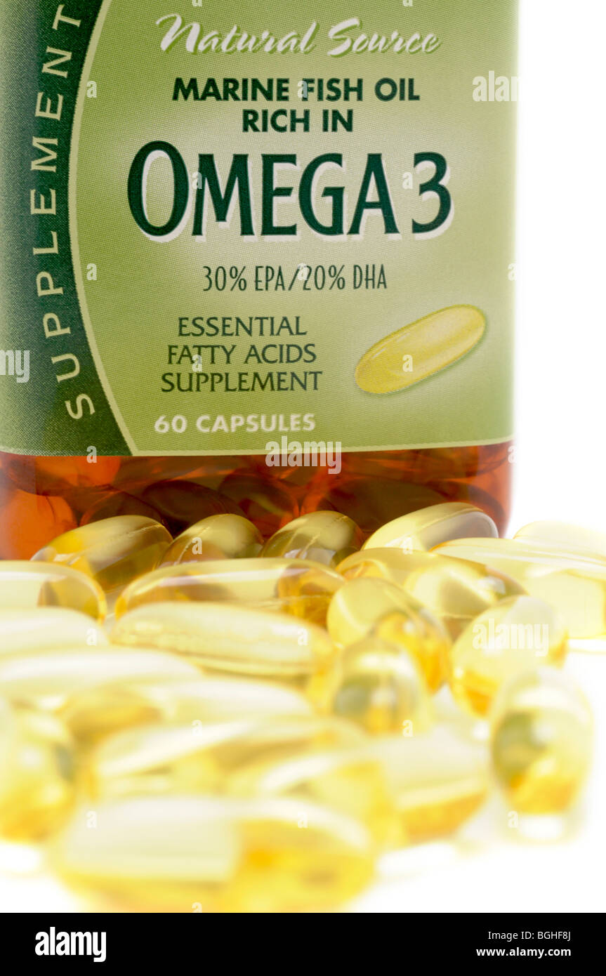 Omega 3 Capsule Foto Stock