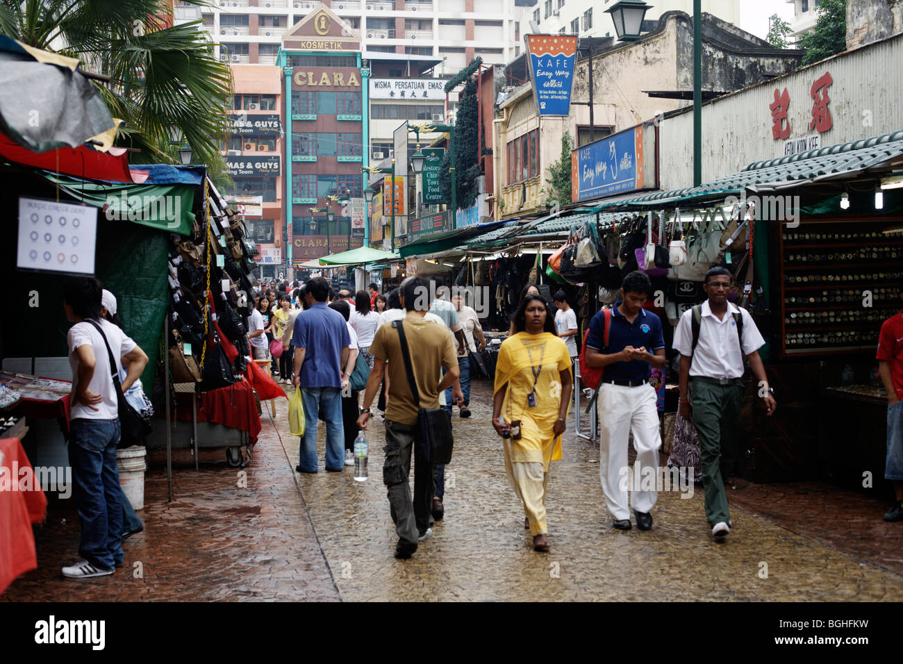 Jalan Petaling nella Chinatown di Kuala Lumpur in Malesia Foto Stock