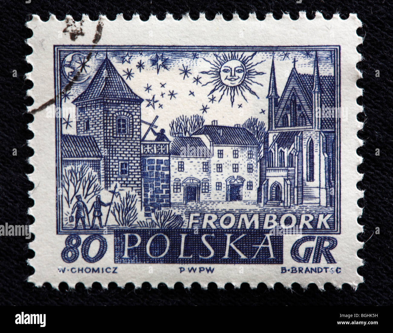 Frombork, francobollo, Polonia, 1960s Foto Stock