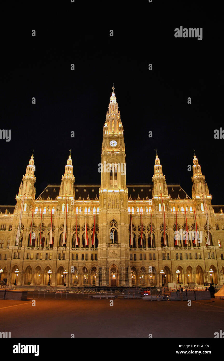 Neues Rathaus (Municipio), Vienna, Austria Foto Stock