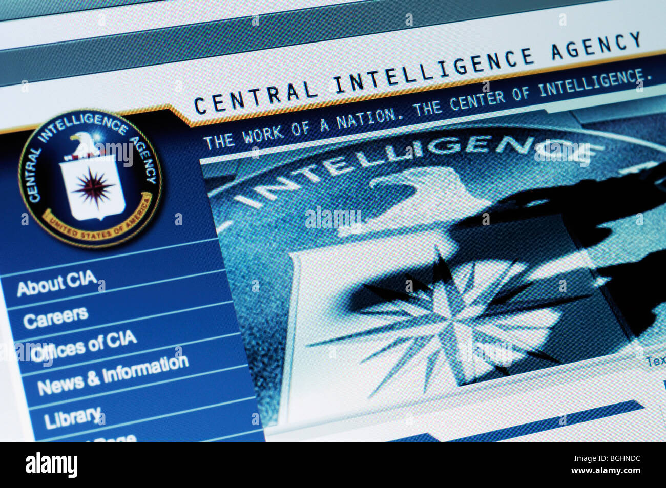 Sito Web della CIA Foto Stock