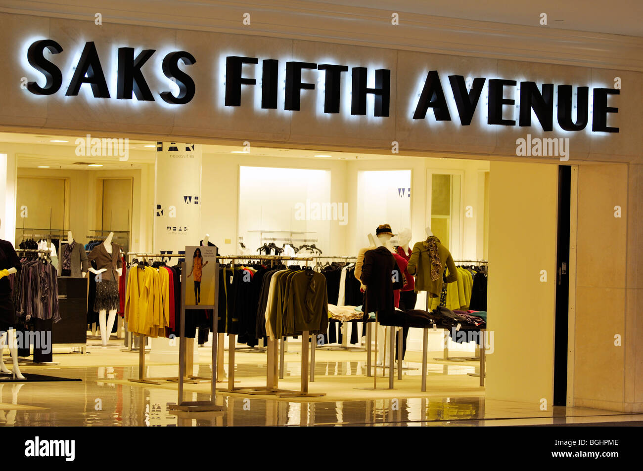 Saks Fifth Avenue store Foto Stock