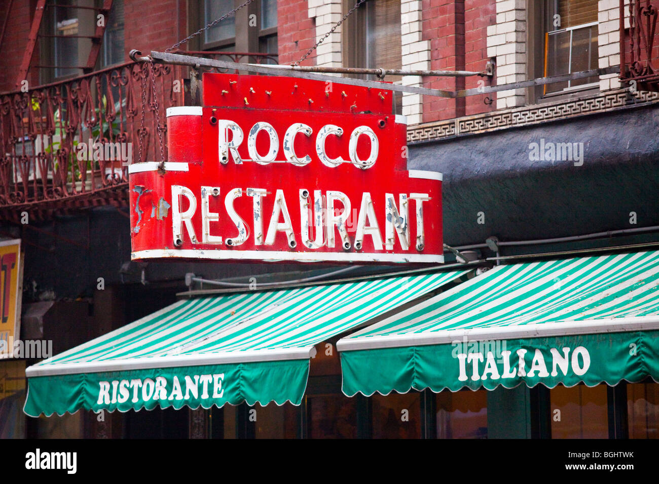 Il ristorante italiano in Greenwich Village di New York City Foto Stock