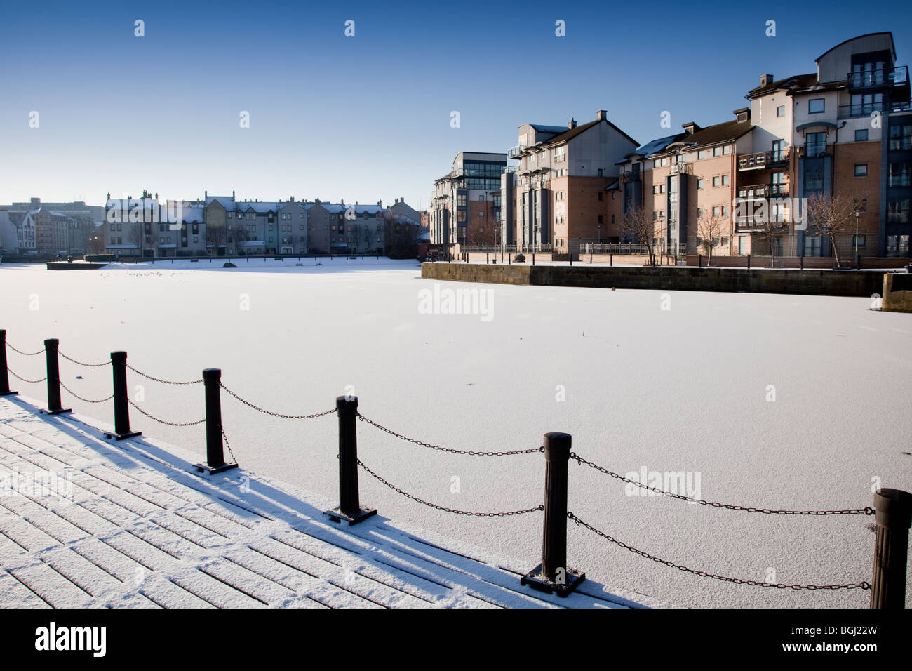 La Riva, Leith, ghiacciato Foto Stock