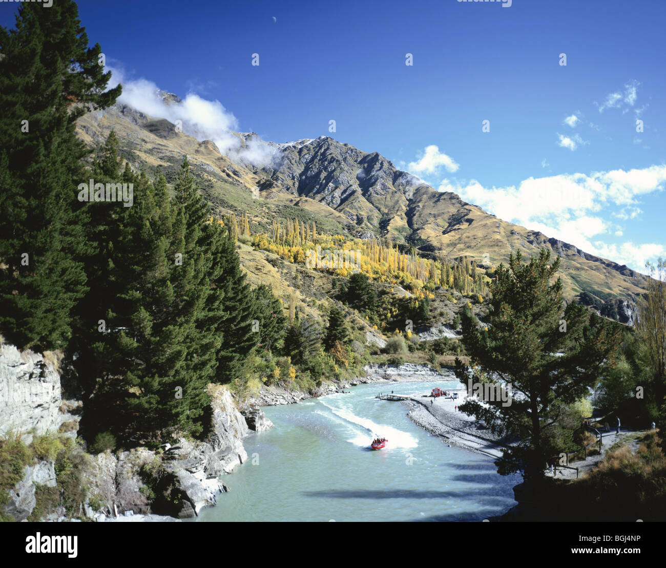 Shotover Jet Queenstown Nuova Zelanda Foto Stock