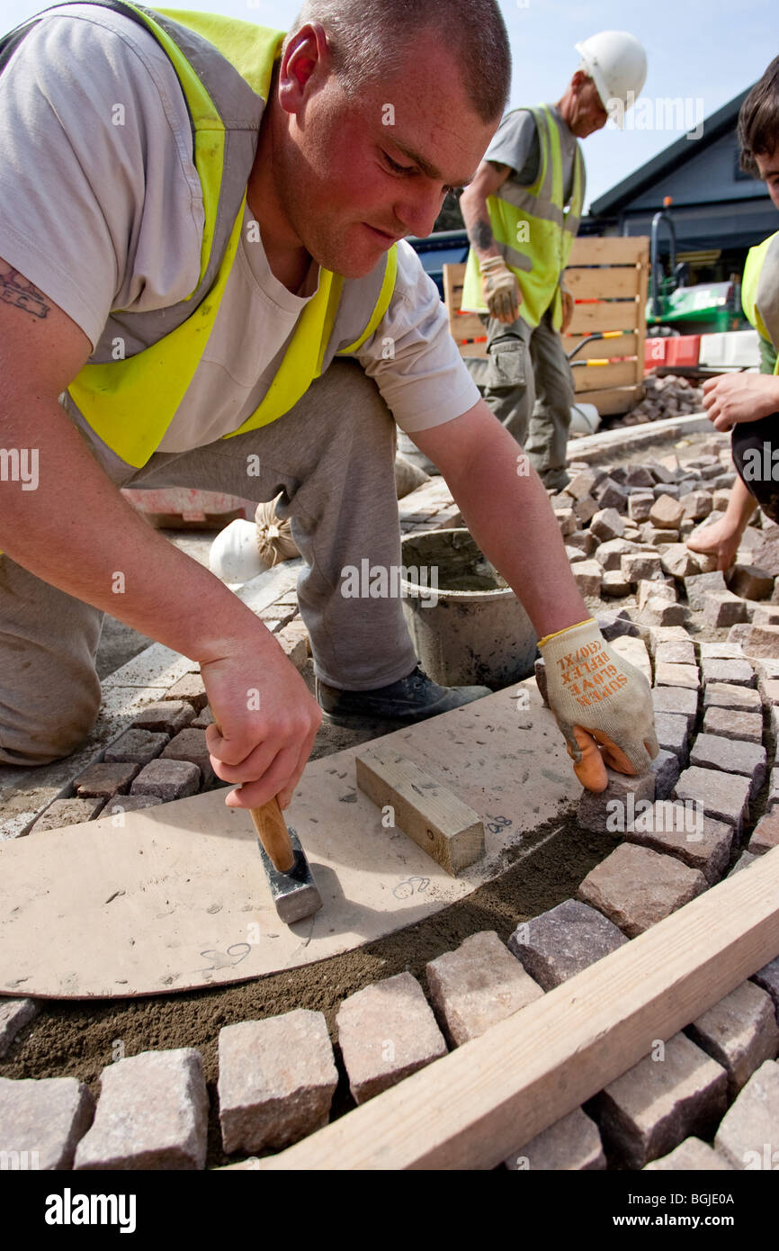 In ciottoli di moderna essendo prevista Foto Stock