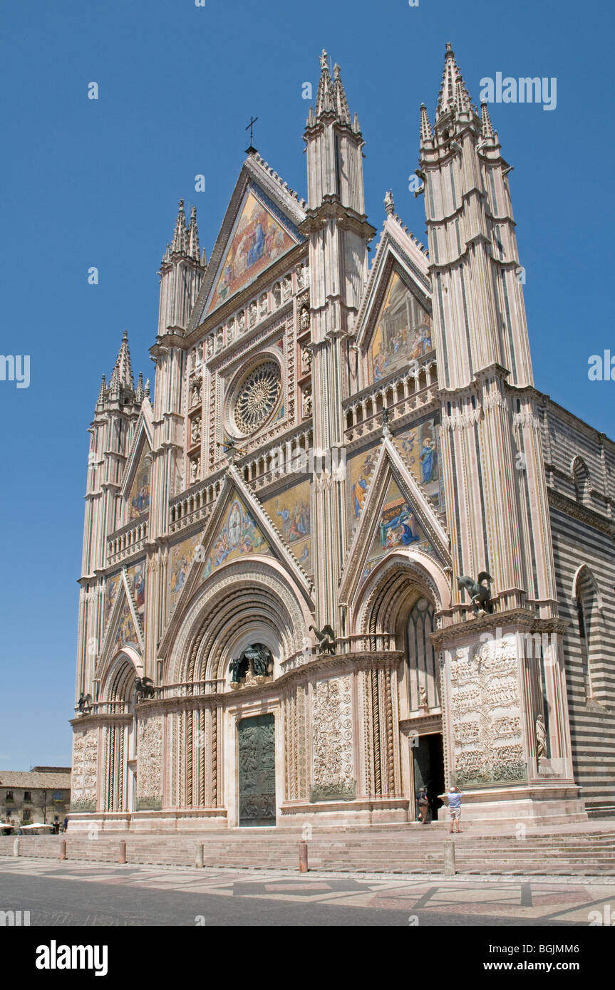 Il magnifico Duomo di Orvieto, Umbria Foto Stock