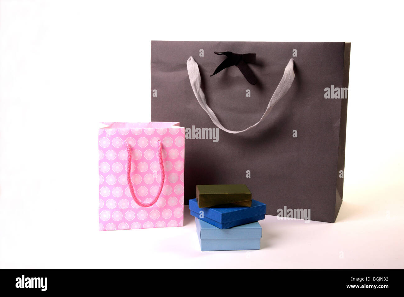 Confezioni regalo con lusso giftbag Foto Stock