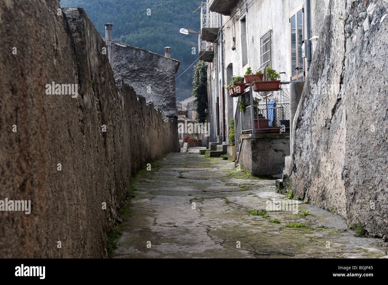 Vista di Morano Calabro città vecchia in calabria, Italia Foto Stock