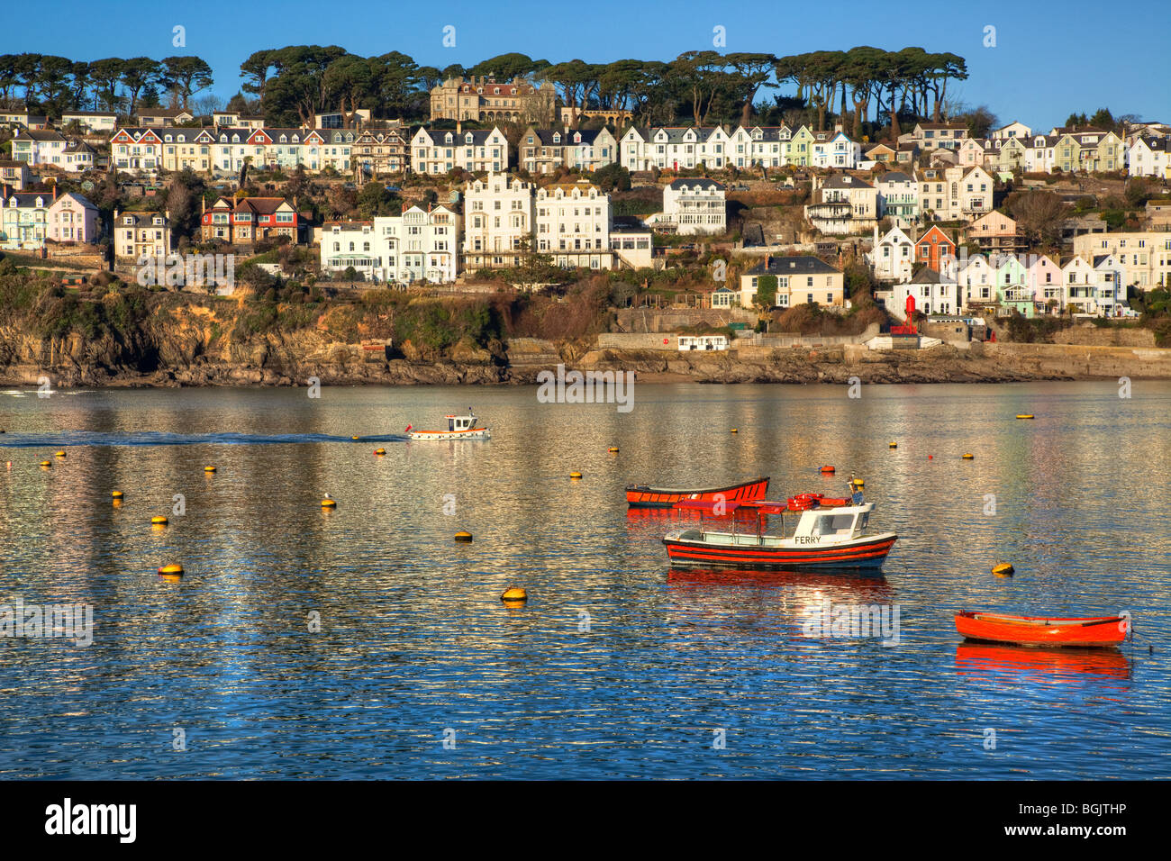 Fowey Estuary dai Polruan Foto Stock