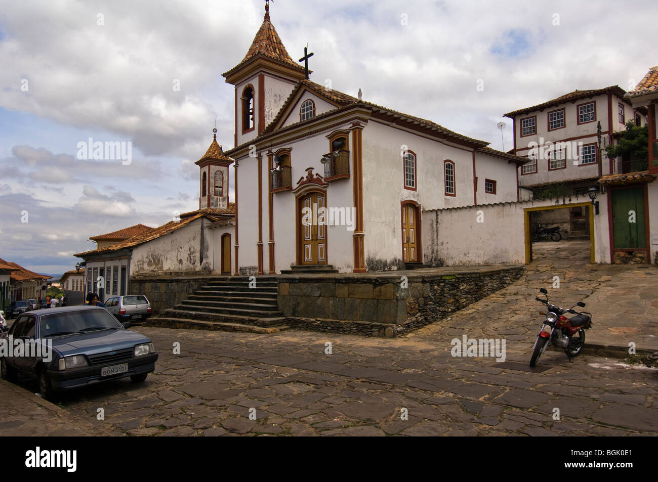 Igreja do Bonfin Militares dos e Igreja do Nossa Senhora do Carmo, chiese, Diamantina, Brasile Foto Stock