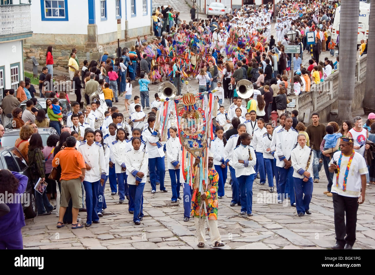 Festa religiosa della popolazione nera di Diamantina, Brasile Foto Stock