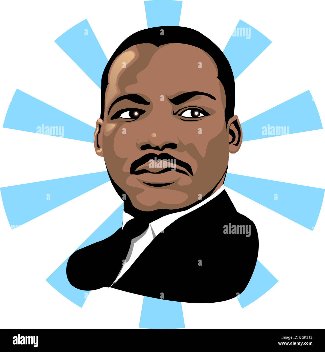 Vettore di Martin Luther King giorno o storia nero al mese. Foto Stock