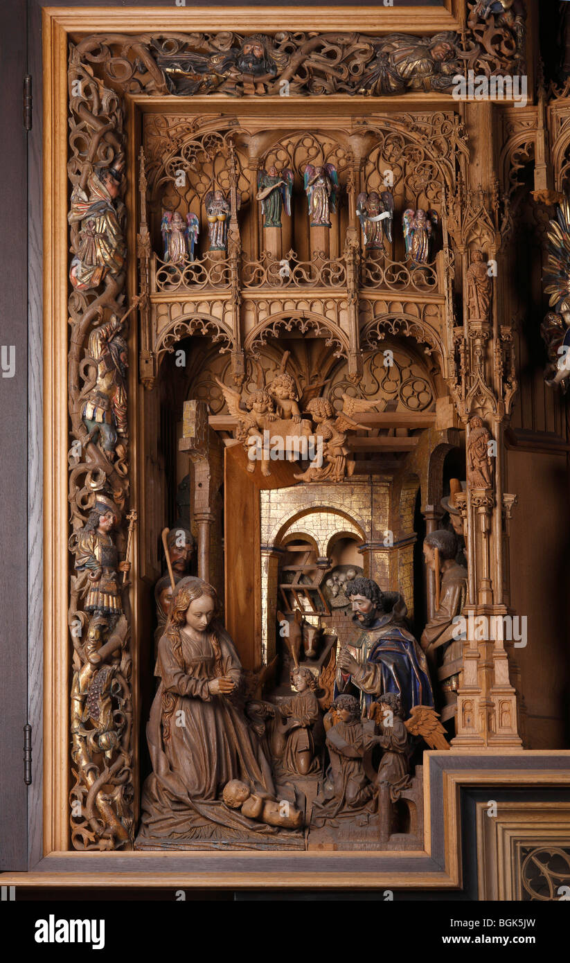 Kleve, Probsteikirche S. Mariae assunta, Marienaltar Hochchor im, 1510/1515 von Henrik Douvermann und Jakob Dericks, Cristo Foto Stock
