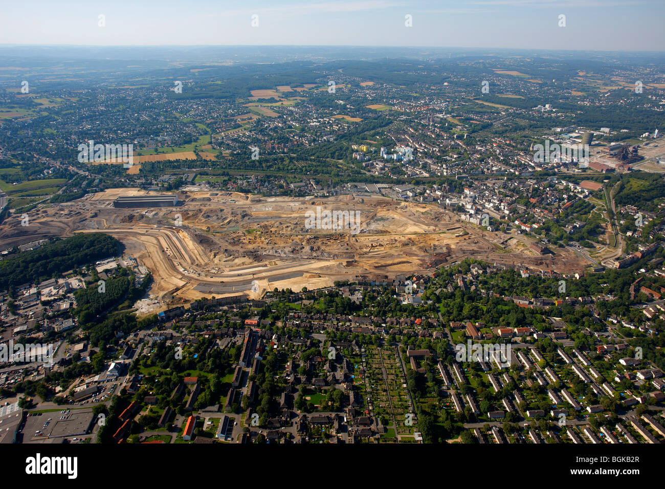 Vista aerea, pianificazione del paesaggio, Emscher, Phoenix-See, ex mulino di acciaio sito, Hoerde, Dortmund, Ruhrgebiet regione Nord Reno Foto Stock