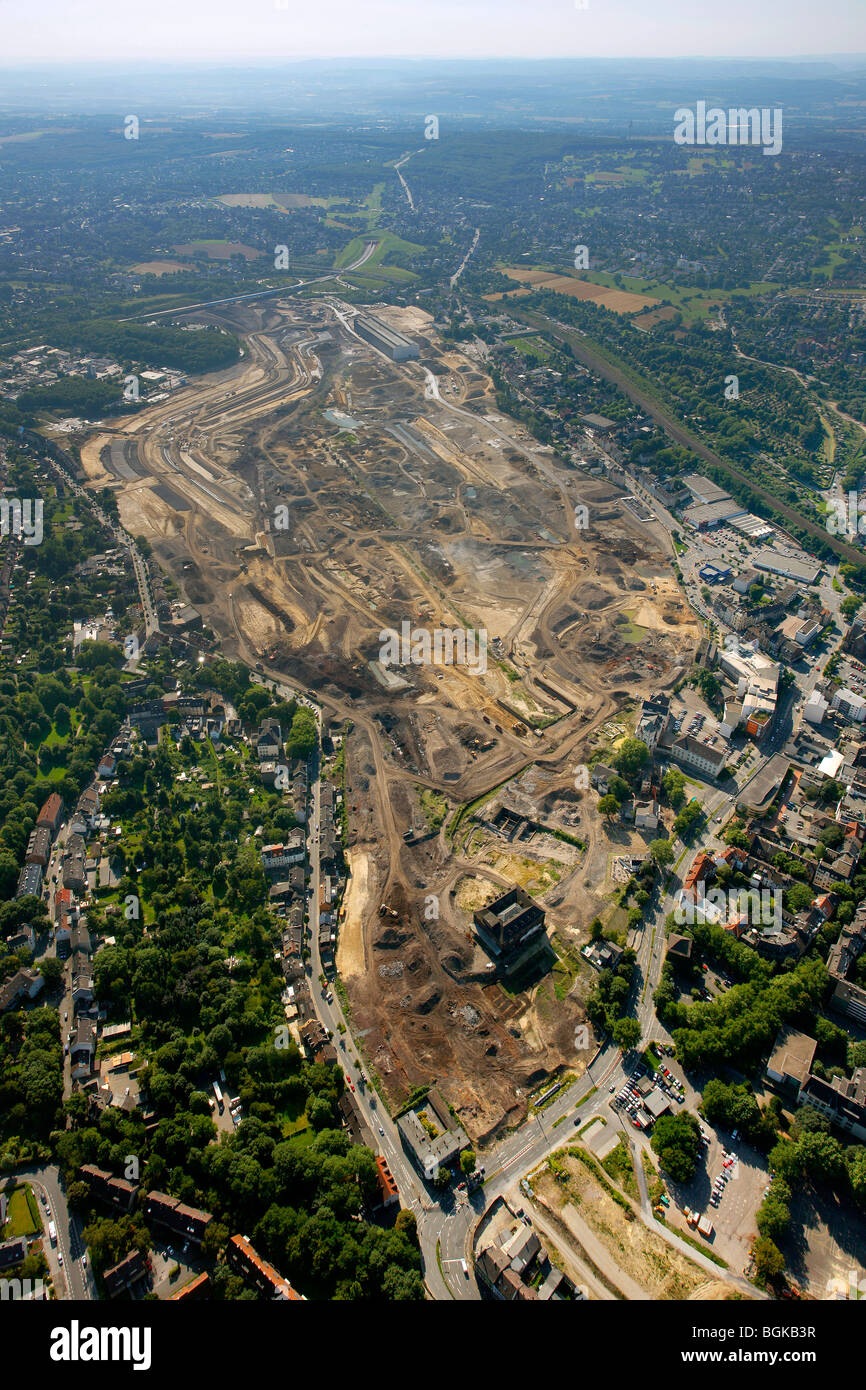 Vista aerea, pianificazione del paesaggio, Emscher, Phoenix-See, ex mulino di acciaio sito, Hoerde, Dortmund, Ruhrgebiet regione Nord Reno Foto Stock