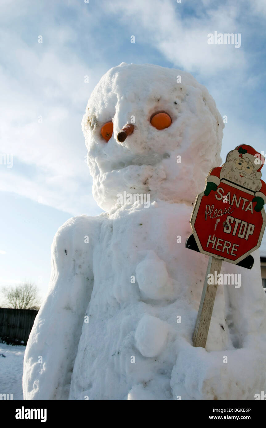Uomo di neve pupazzo di neve uomini snowmen big freeze basse temperature  estreme di temperatura di congelamento a temperature invernali gelo  invernale frosty il Foto stock - Alamy