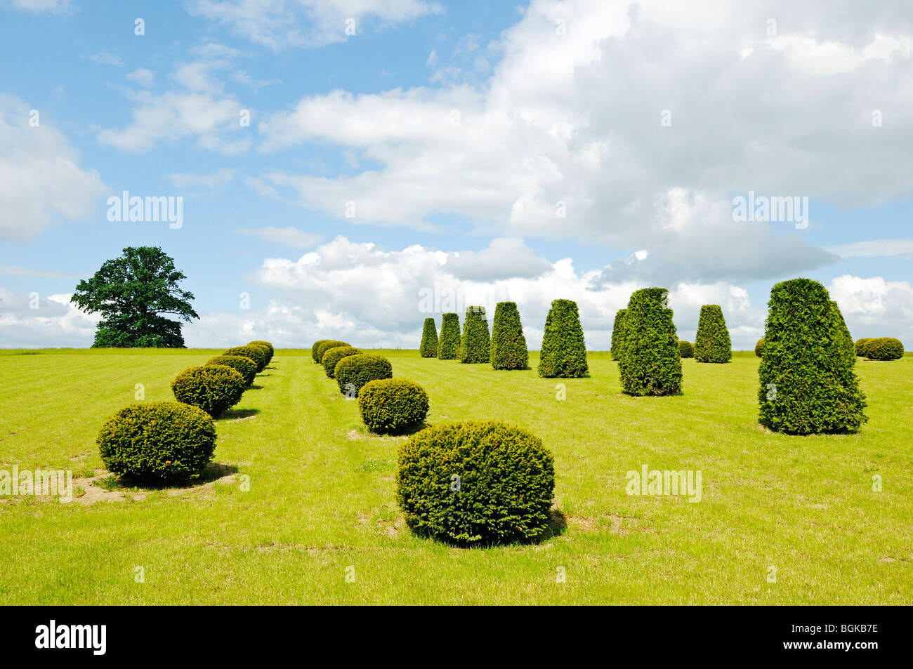 Nuovo giardino paesaggistico e parco di Schloss Marihn palace, ufficio regionale della Bundesgartenschau BUGA Federal Garden visualizza 20 Foto Stock