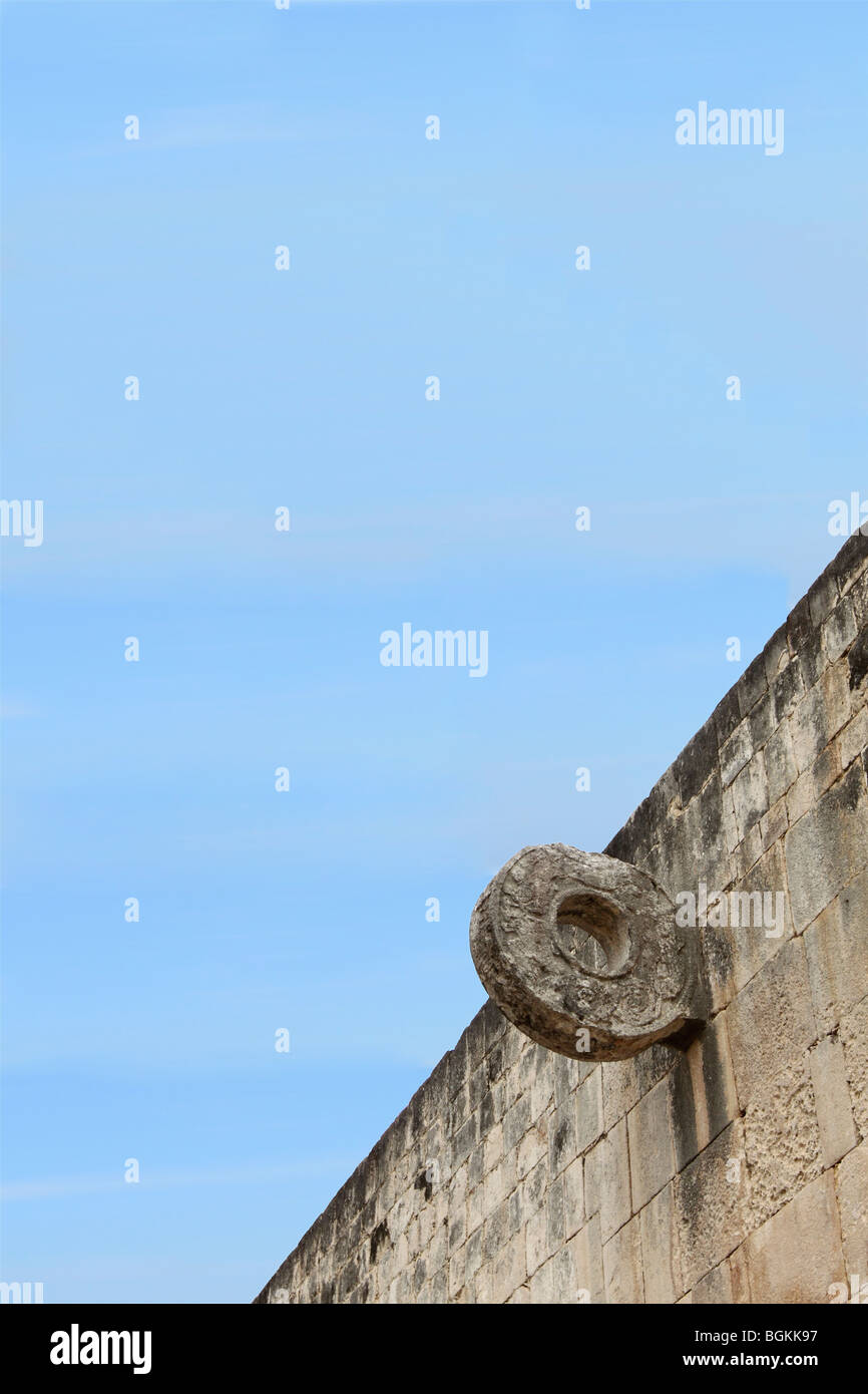 Chitzen Itza pyramid significato "in corrispondenza della bocca del pozzo degli Itza ", una delle sette meraviglie del mondo, Messico Foto Stock