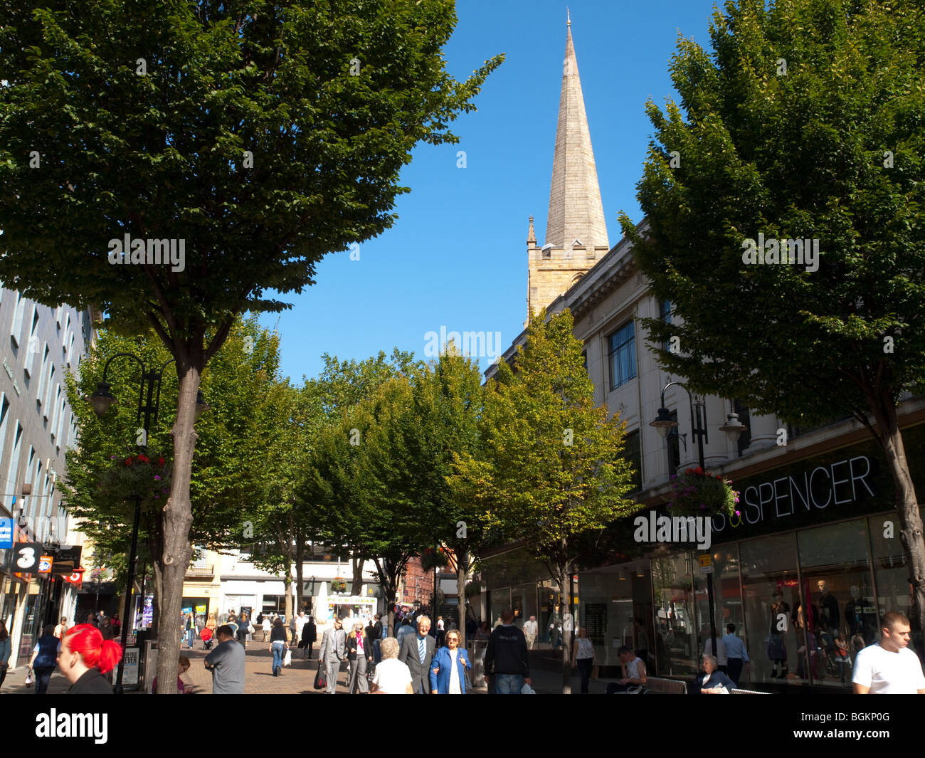 Il Lister Gate nel centro citta' di Nottingham, Nottinghamshire REGNO UNITO Inghilterra Foto Stock
