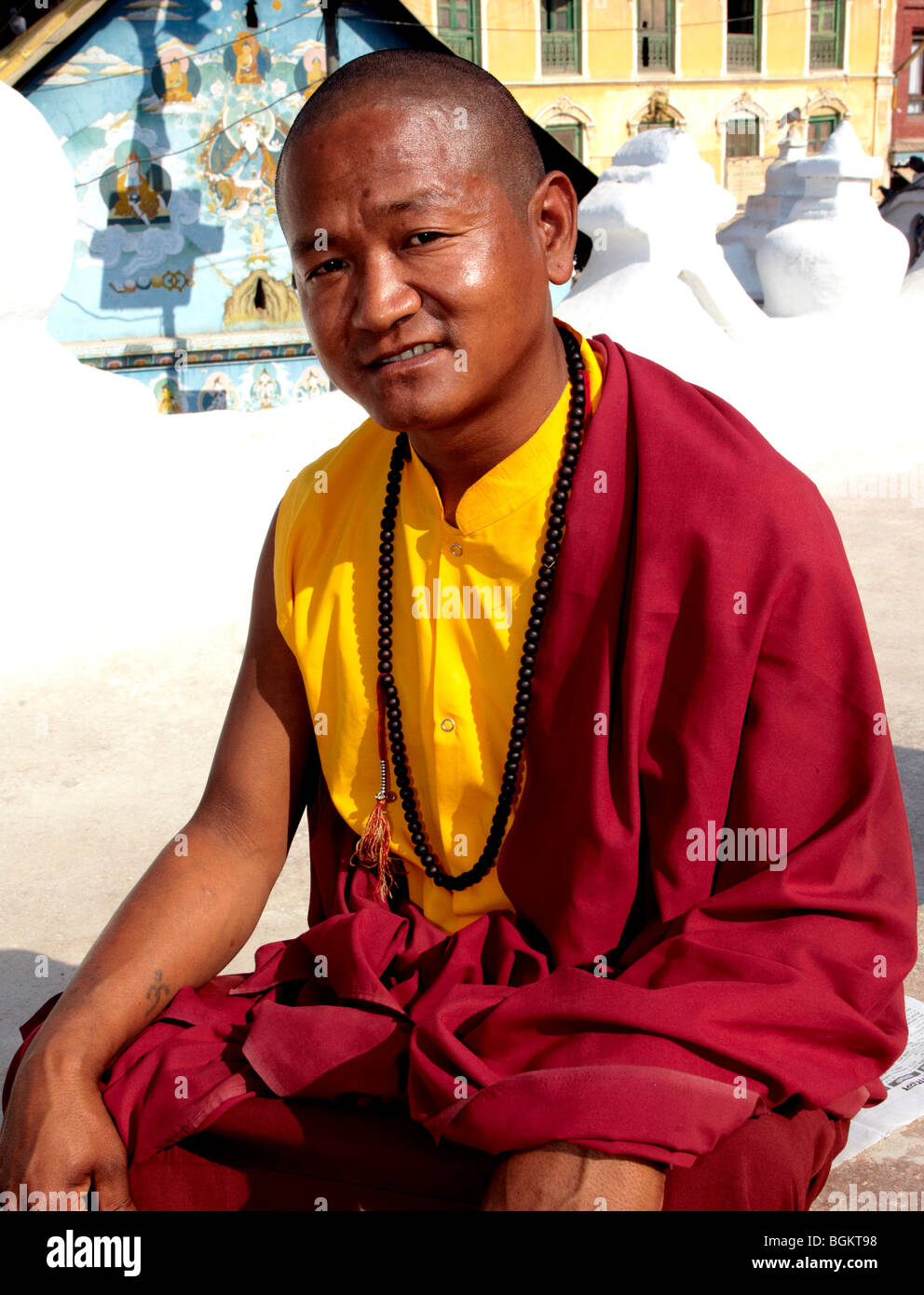 Traditional Abito Monaco Tibetano MONACO BUDDISTA Costumi Uomo