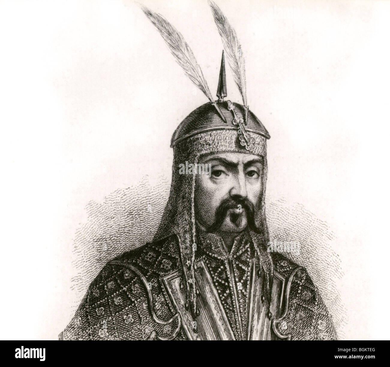 Gengis Khan - Mongul guerriero e righello (c) 1162-1227 Foto Stock