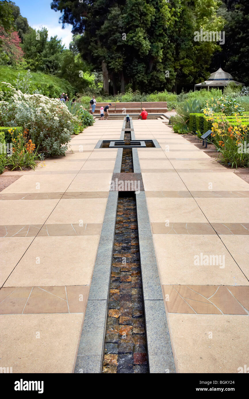 SA acqua giardino mediterraneo Giardini Botanici Adelaide Australia del Sud Foto Stock