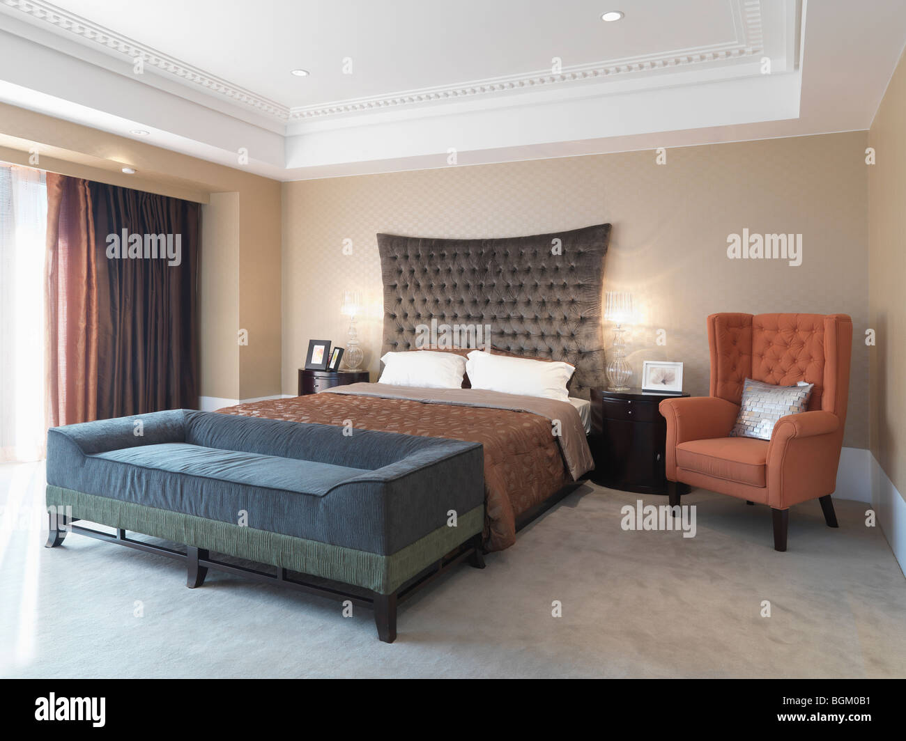 Elegante camera da letto Foto Stock