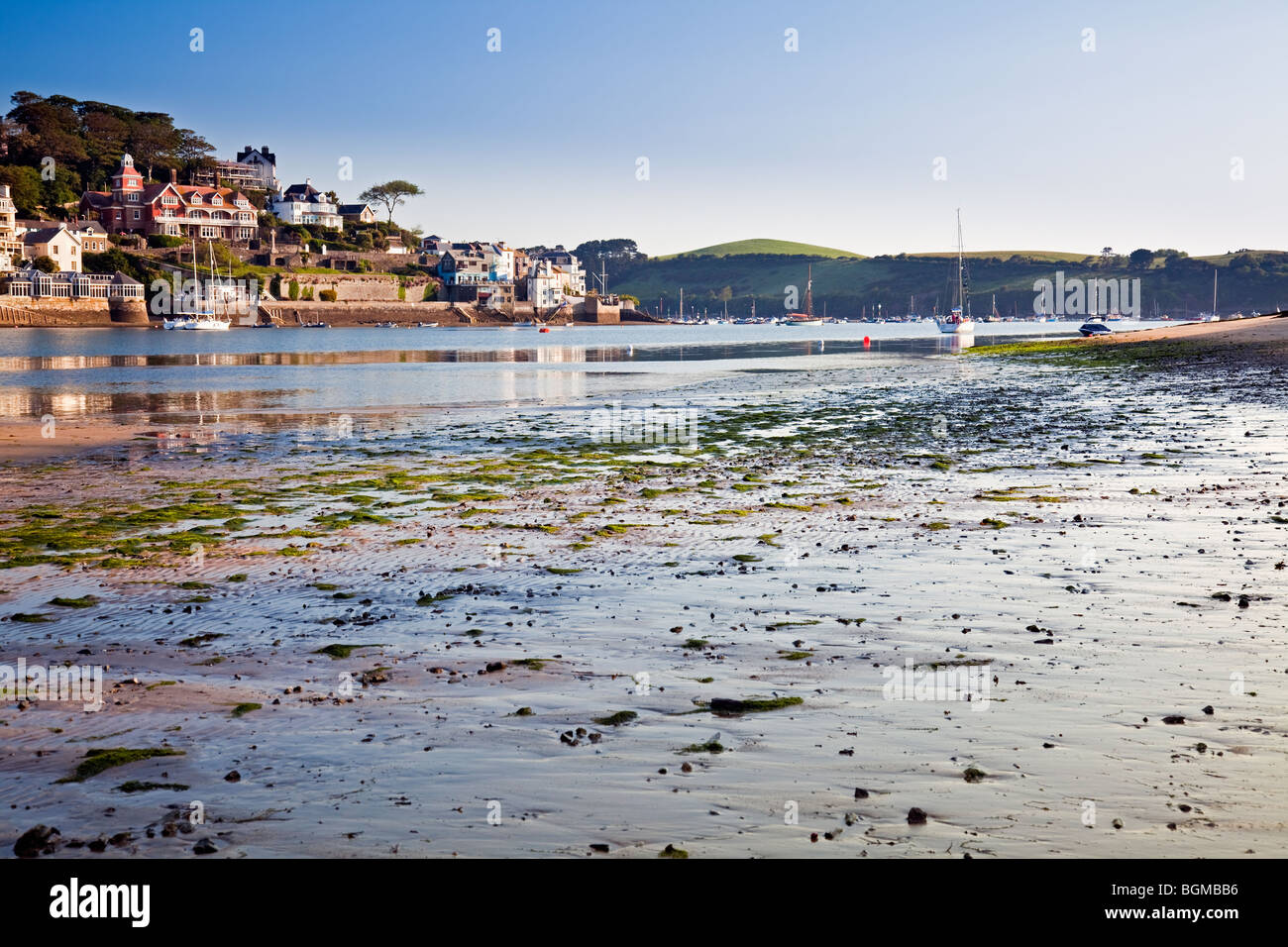 Salcombe e Salcombe Harbour da East Portlemouth, Devon, Inghilterra, Regno Unito Foto Stock