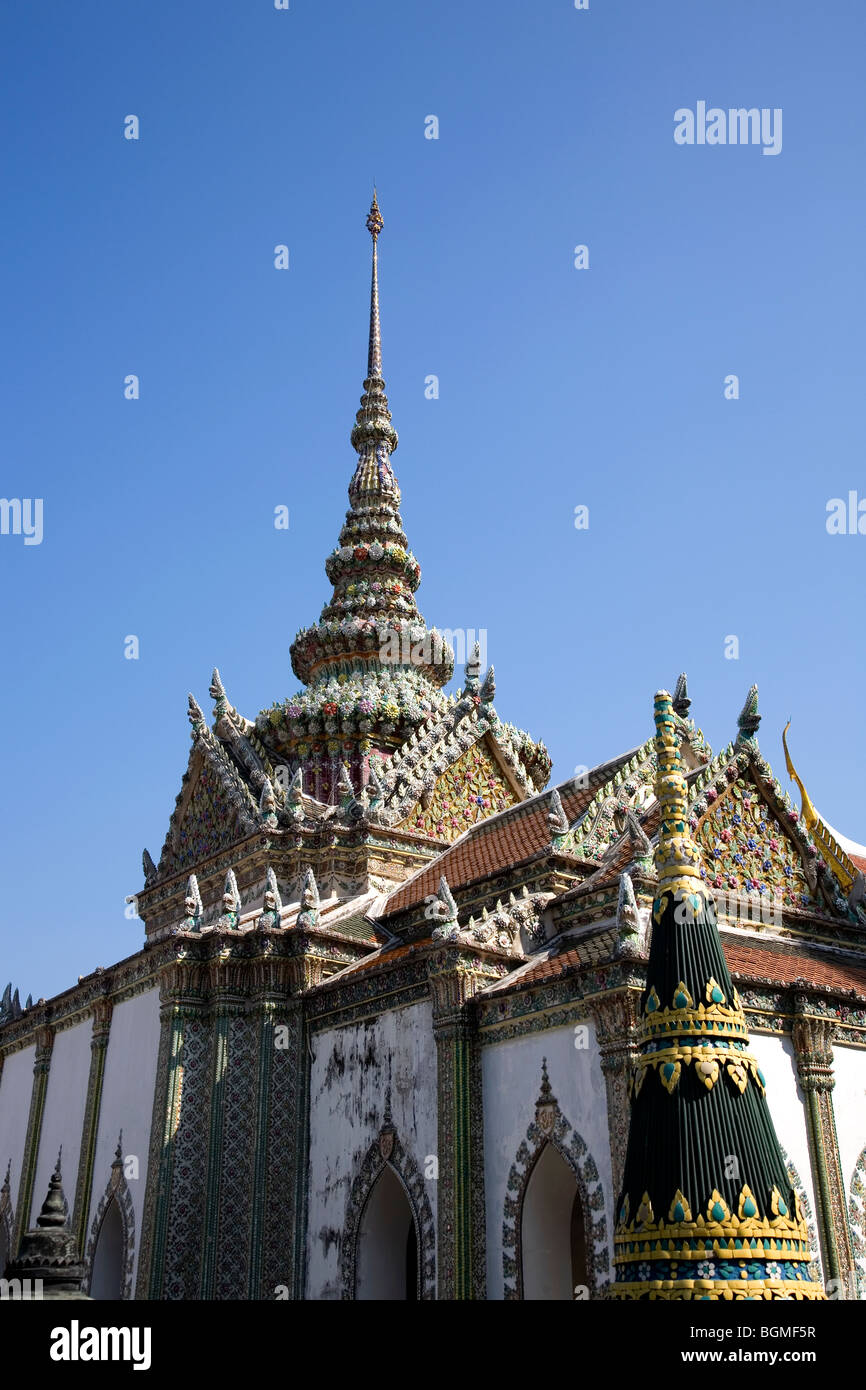 Il Wat Phra Kaew architettura del tempio a Bangkok - Thailandia Foto Stock