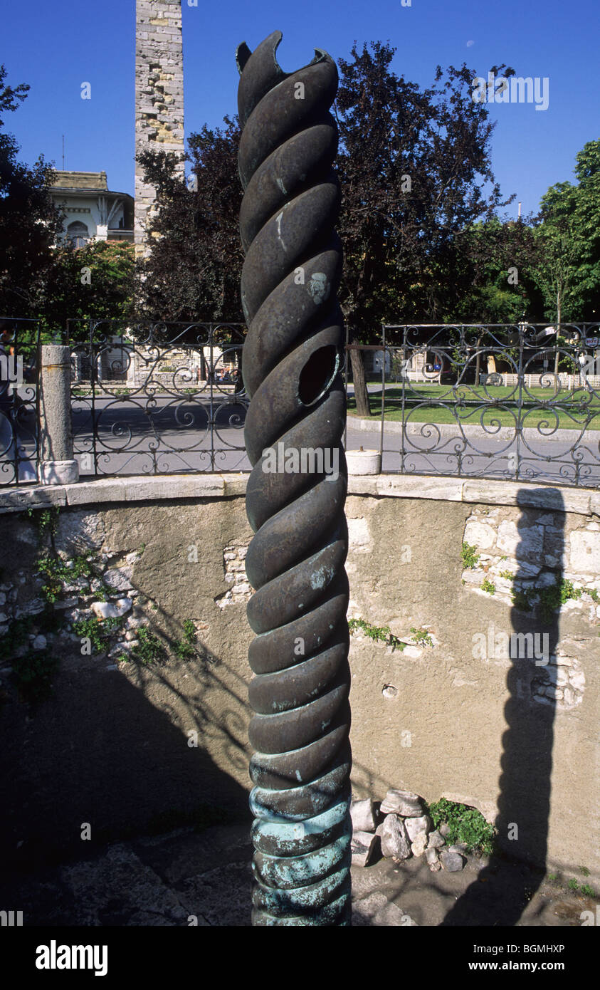 Serpente colonna Colonna Serpentina Istanbul Turchia Foto Stock