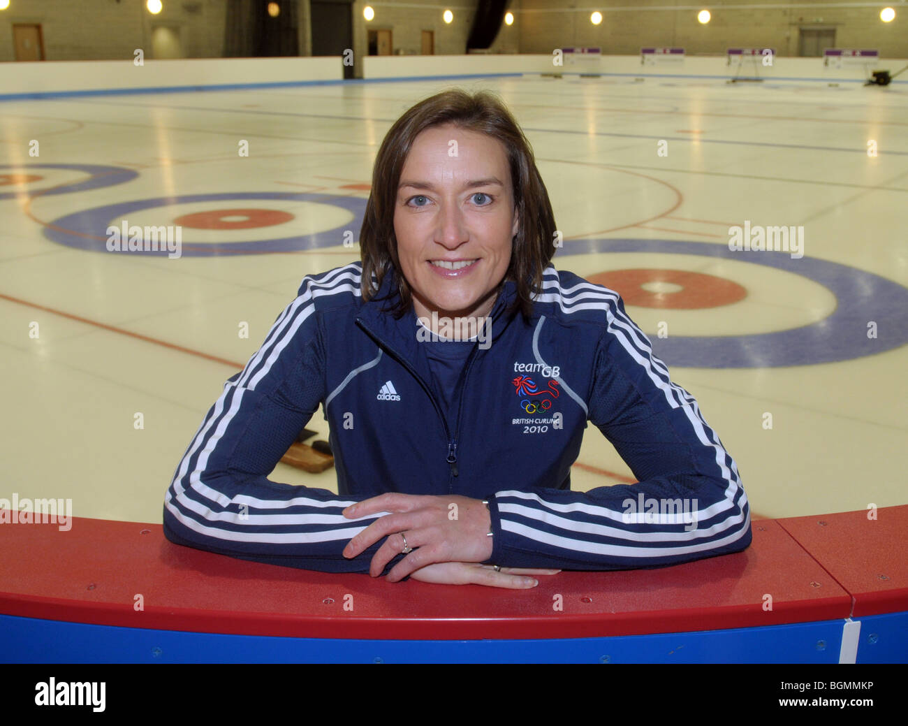I membri del team GB womens Curling team per le Olimpiadi invernali di Vancouver. Foto Stock