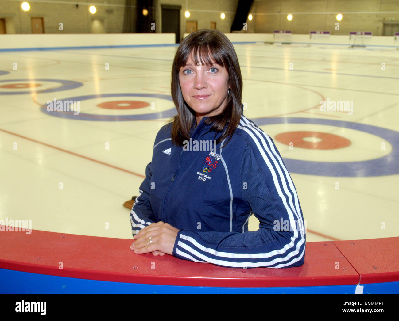 I membri del team GB womens Curling team per le Olimpiadi invernali di Vancouver. Foto Stock