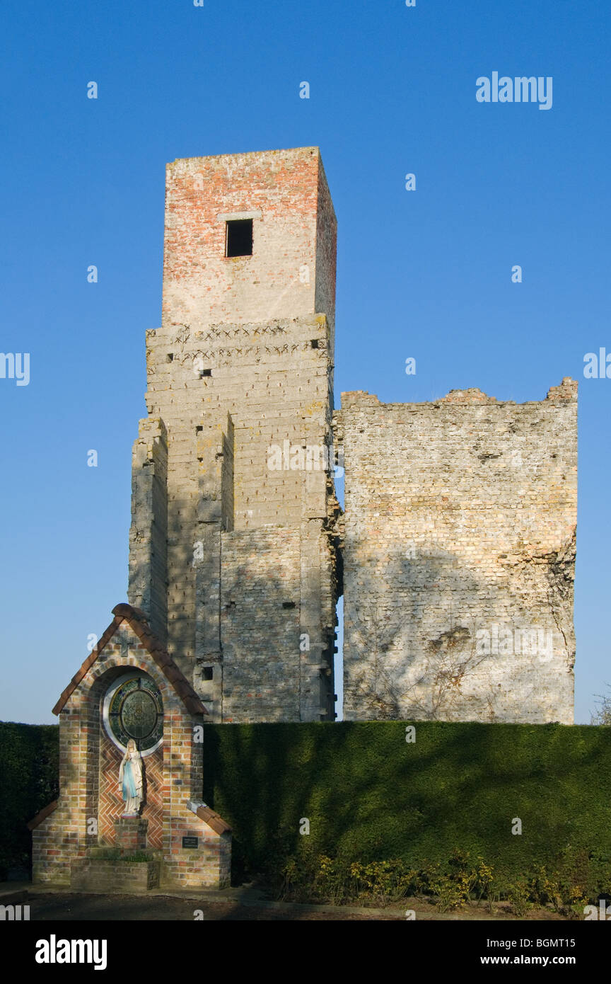 WW1 posto di osservazione dalla prima guerra mondiale uno a Pervijze, Fiandre Occidentali, Belgio Foto Stock