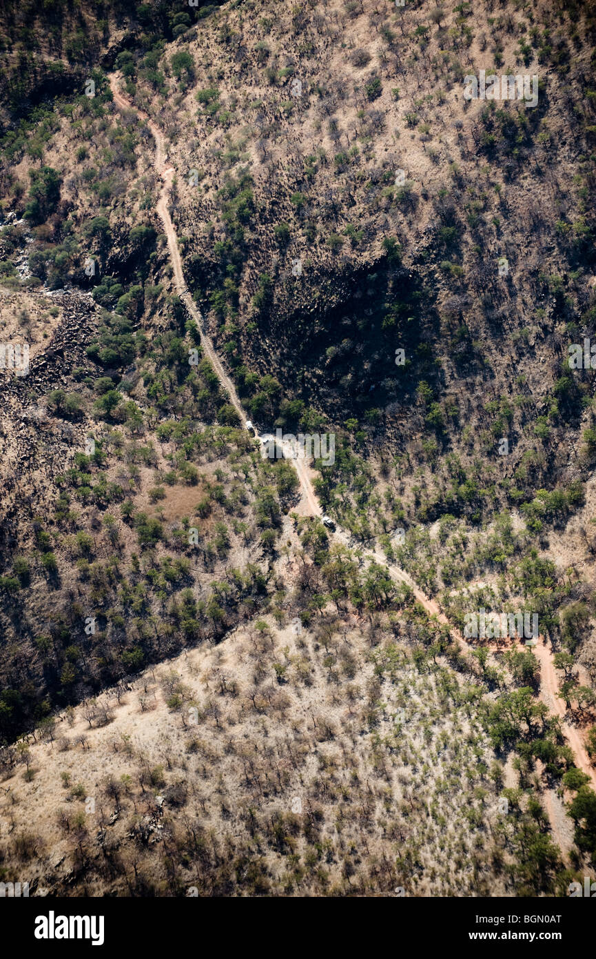 Vista aerea del van Zyl pass dell' della Namibia Foto Stock