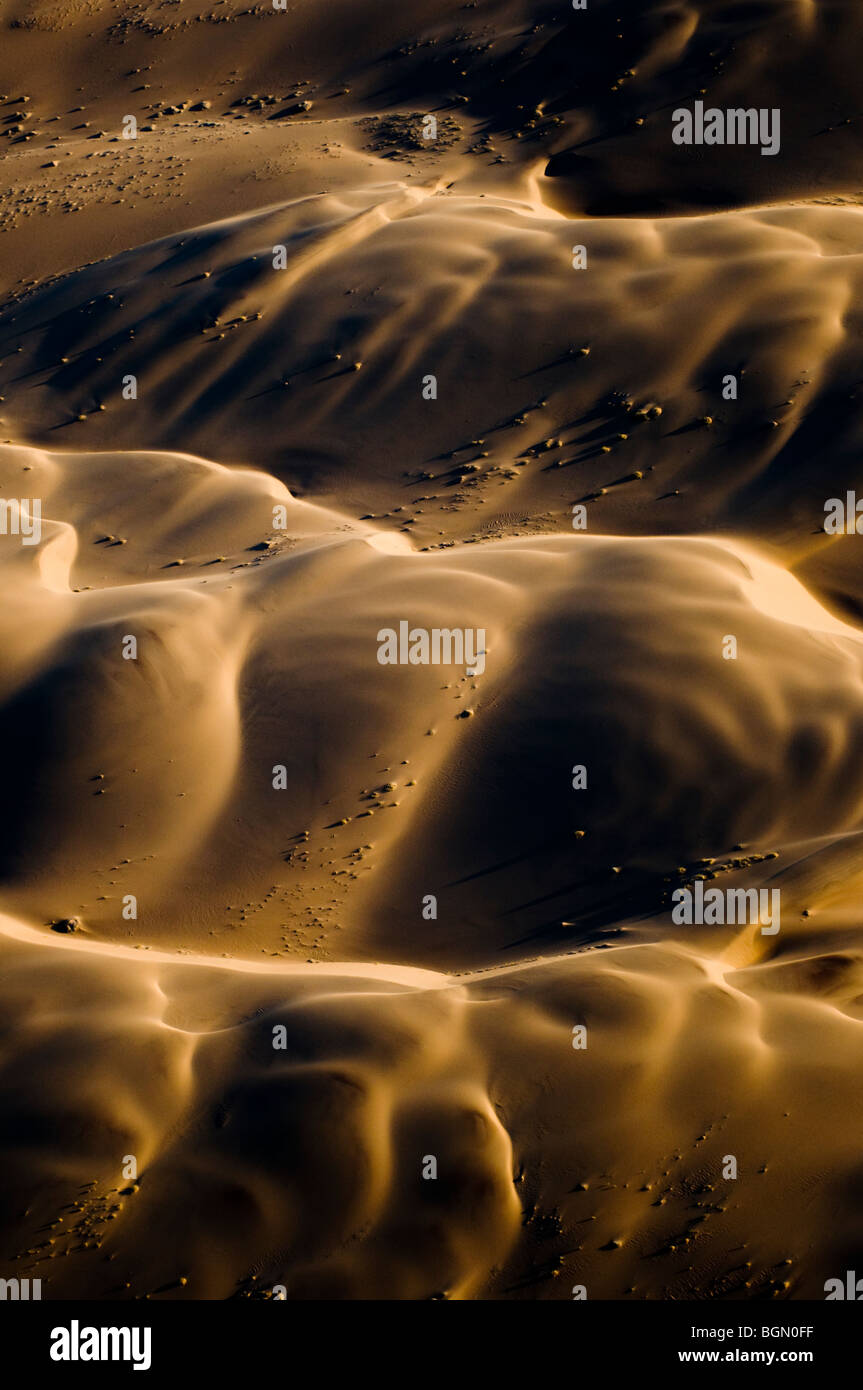 Vista aerea delle dune della Namibia Foto Stock
