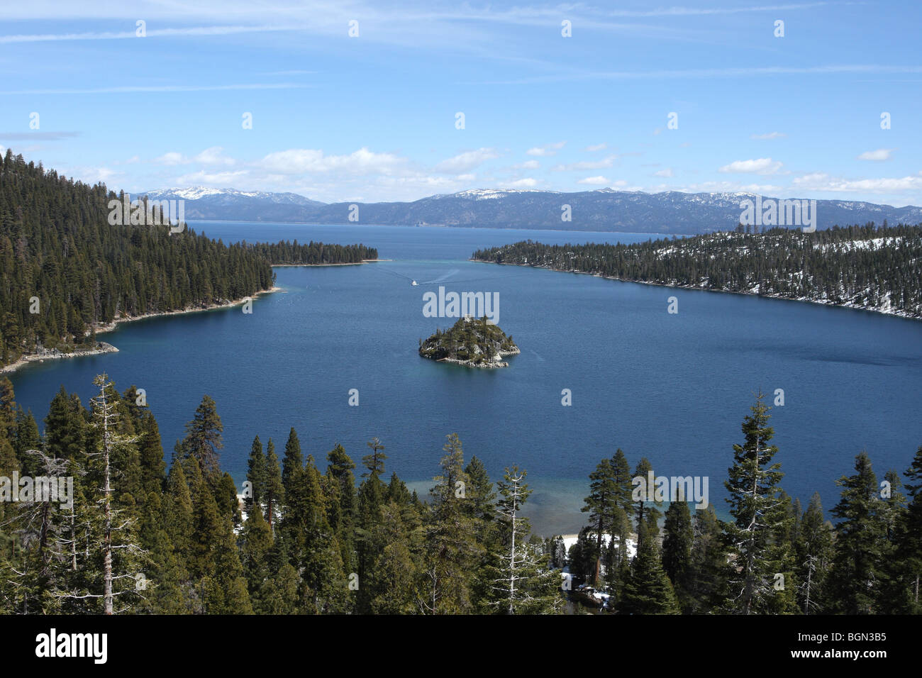 Wizard Island Emerald Bay Lake Tahoe California USA Foto Stock