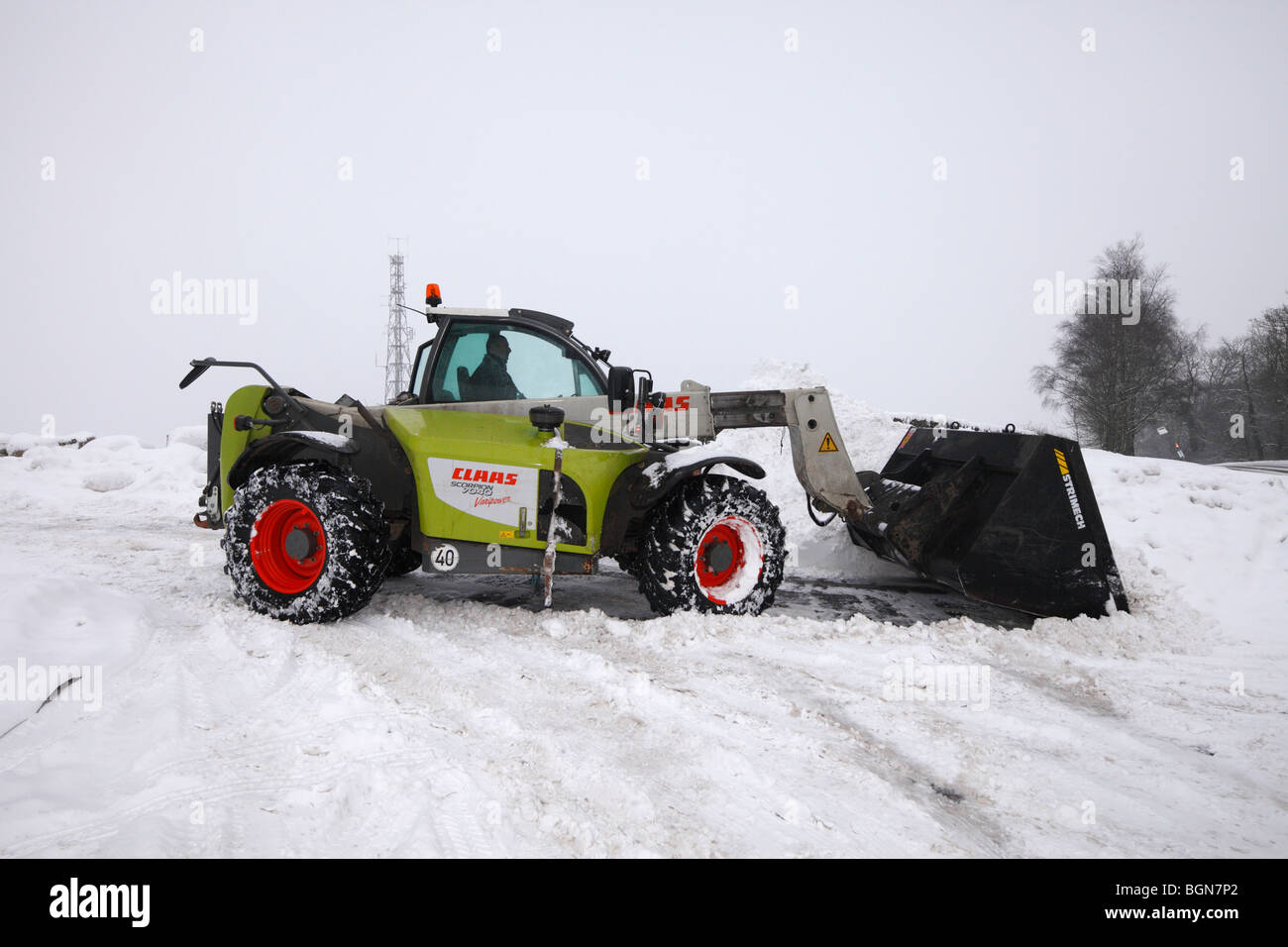 Claas Scorpion 7040 macchina la rimozione di neve. Foto Stock