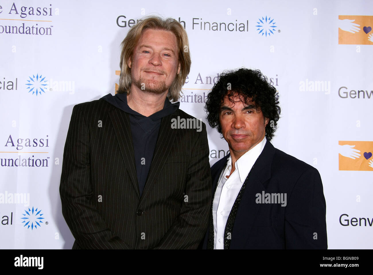 DARYL HALL JOHN OATES Andre AGASSI 12TH GRAND SLAM PER BAMBINI MGM Grand Garden Arena di Las Vegas Stati Uniti d'America 06 Ottobre 2007 Foto Stock